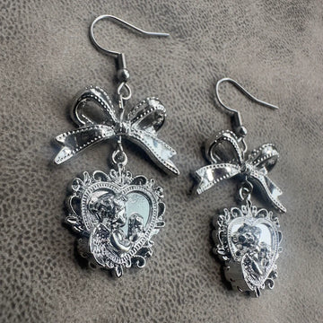 Cupid & Bow Earrings – Romantic Drop Design